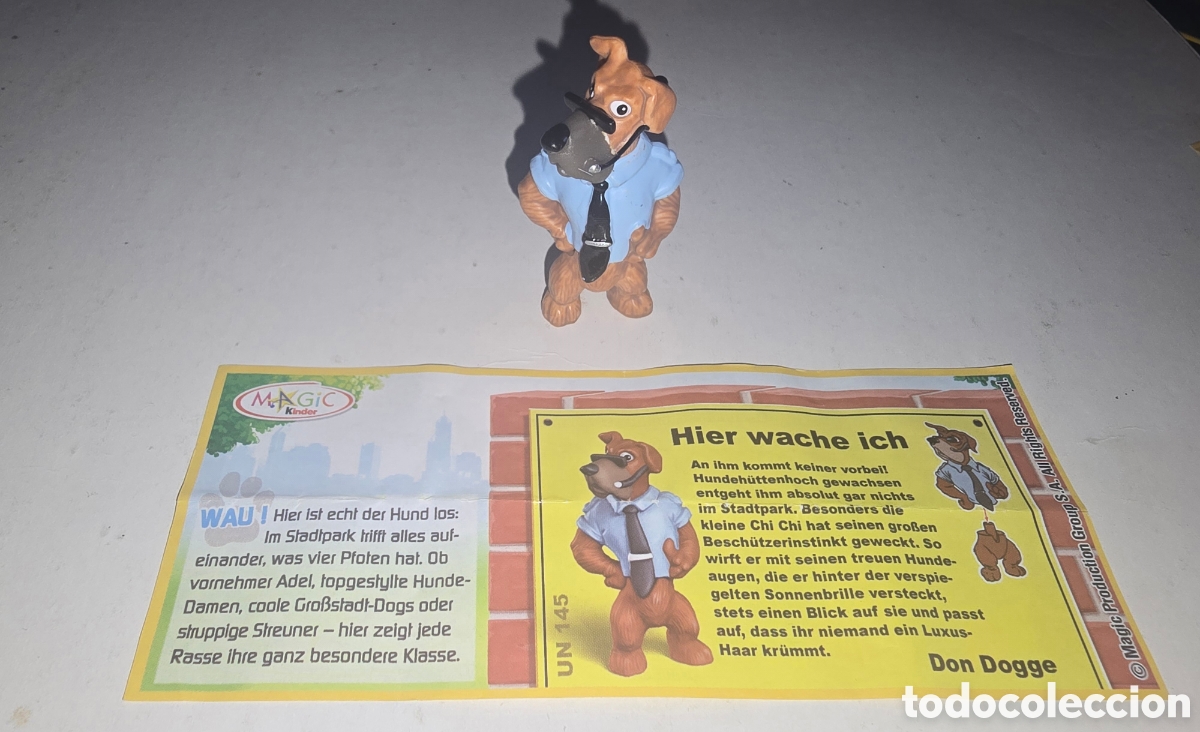 Figuras de Goma Kinder: Figura kinder UN145 + bpz perro Dog Stories a&ntilde;o 2010 mu&ntilde;eco colecci&oacute;n premium