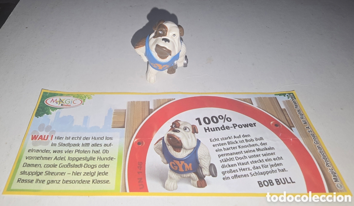 Figuras de Goma Kinder: Figura kinder UN146 + bpz perro Dog Stories a&ntilde;o 2010 mu&ntilde;eco colecci&oacute;n premium