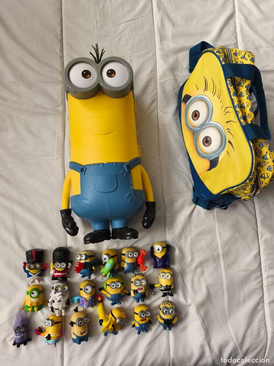 Figuras de Goma y PVC: Minion gigante . Jacks Pacific . 58 cm + 18 Minions + bolso deporte . 2015 . Especial coleccionista