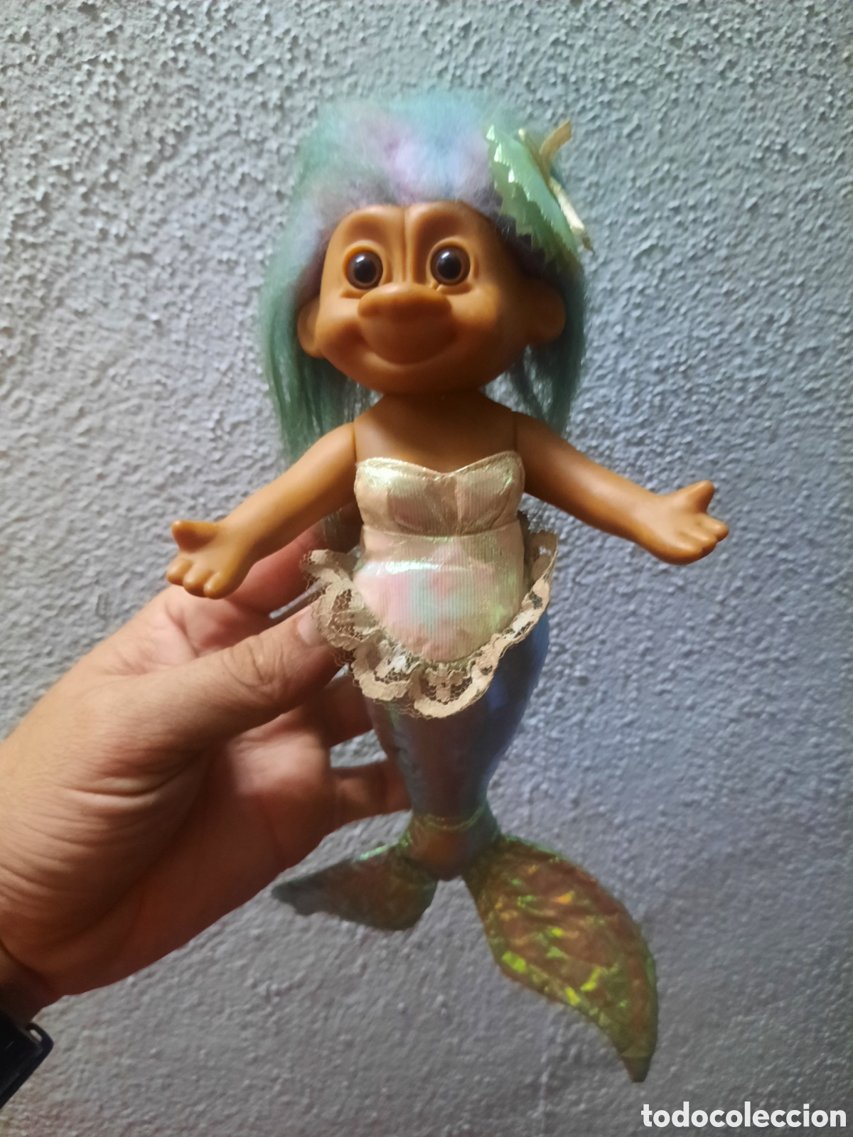 Figuras de goma y PVC: Rara Sirena Troll A&ntilde;os 90