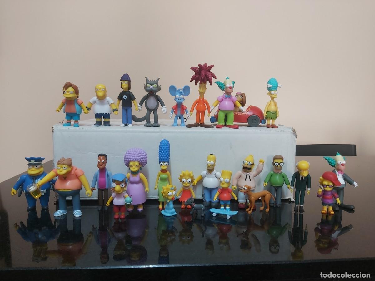 Figuras de goma y PVC: lote figuras simpsons jakks pacific 2.5 pulgadas serie dibujos homer bart lisa marge simpson