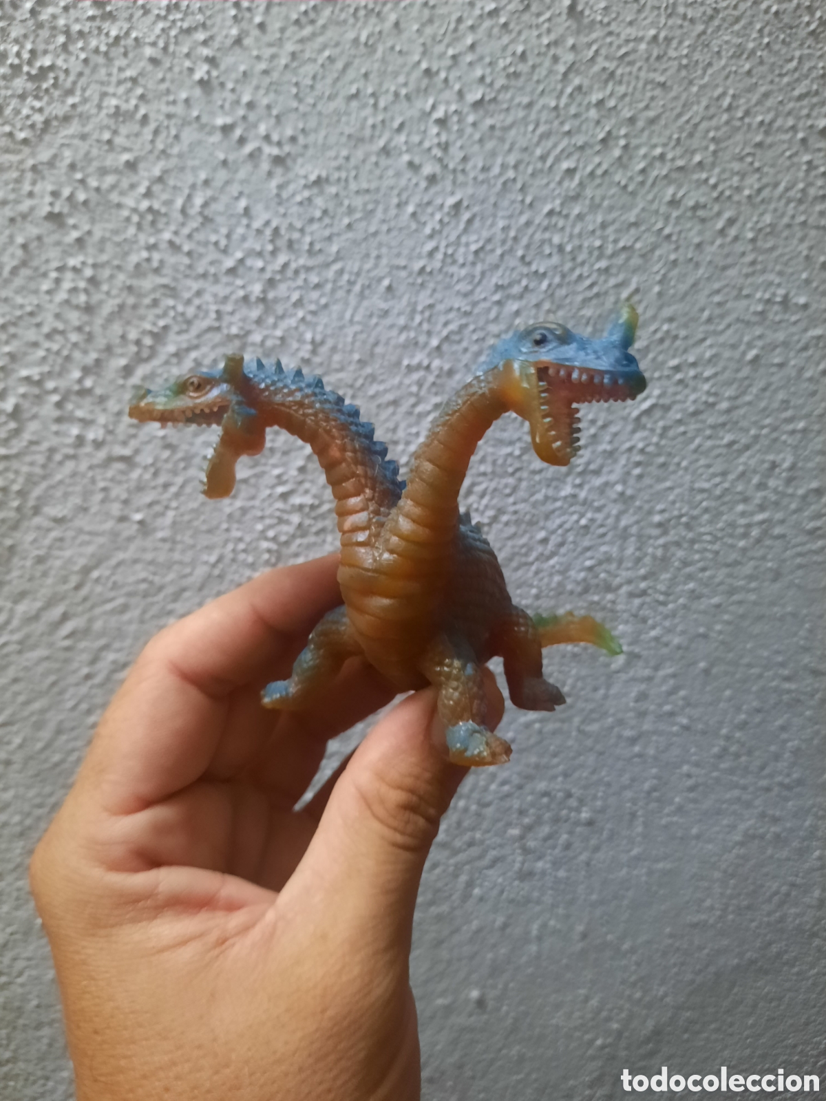 Figuras de goma y PVC: Dragon 2 Cabezas Goma Pvc Made in Hong Kong