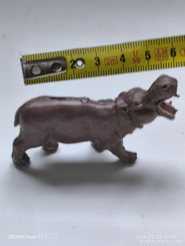Figuras de goma y PVC: Hipop&oacute;tamo de Pech en pl&aacute;stico a&ntilde;os 60