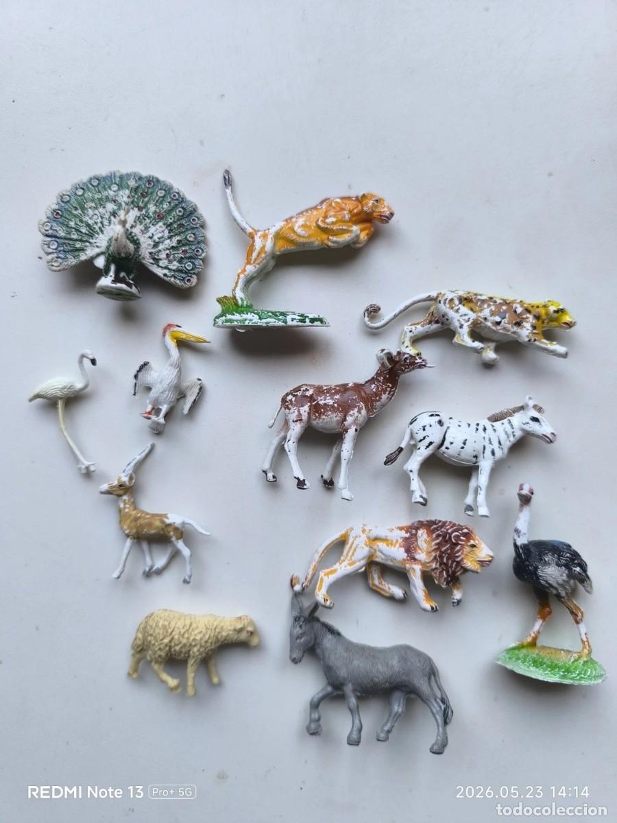Figuras de goma y PVC: lote animales pech a&ntilde;os 60