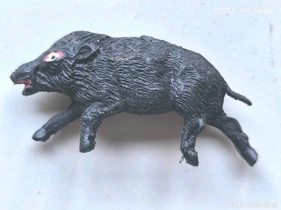Figuras de goma y PVC: JABALI . REALIZADO POR JECSAN . SERIE HISTORIA NATURAL . ORIGINAL A&Ntilde;OS 50