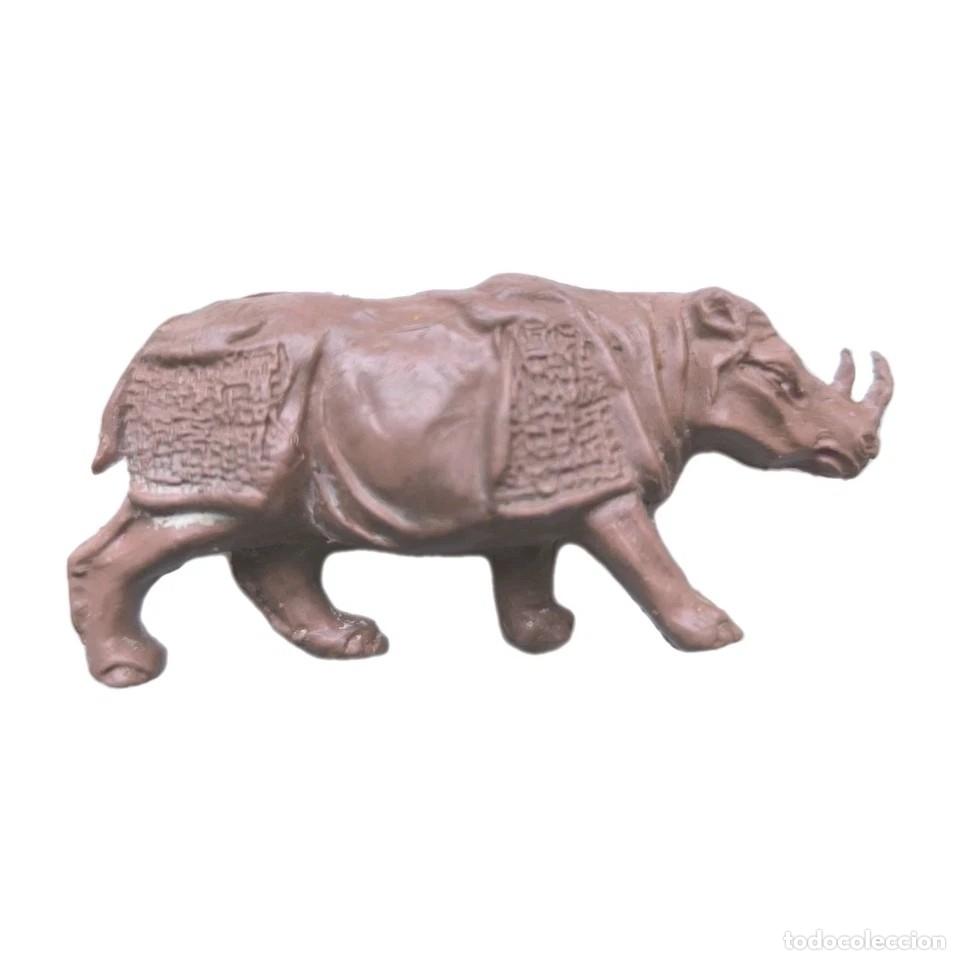 Figuras de goma y PVC: RINOCERONTE. ANIMALES DE GOMA A&ntilde;os 60 PECH.