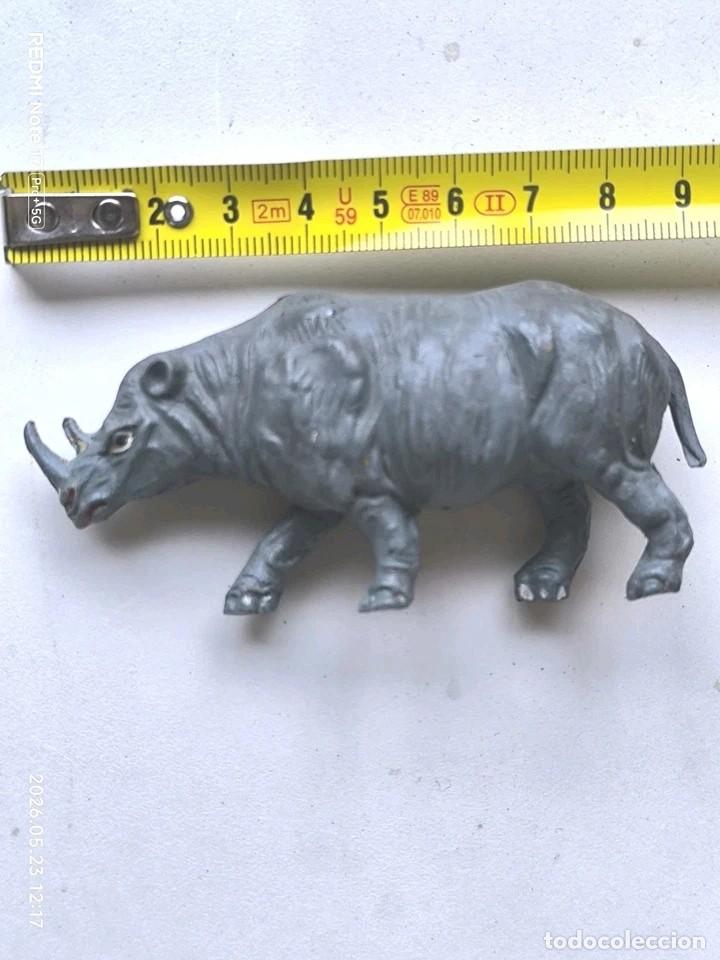 Figuras de goma y PVC: Figura PVC Rinoceronte A&ntilde;os 60 Pech?