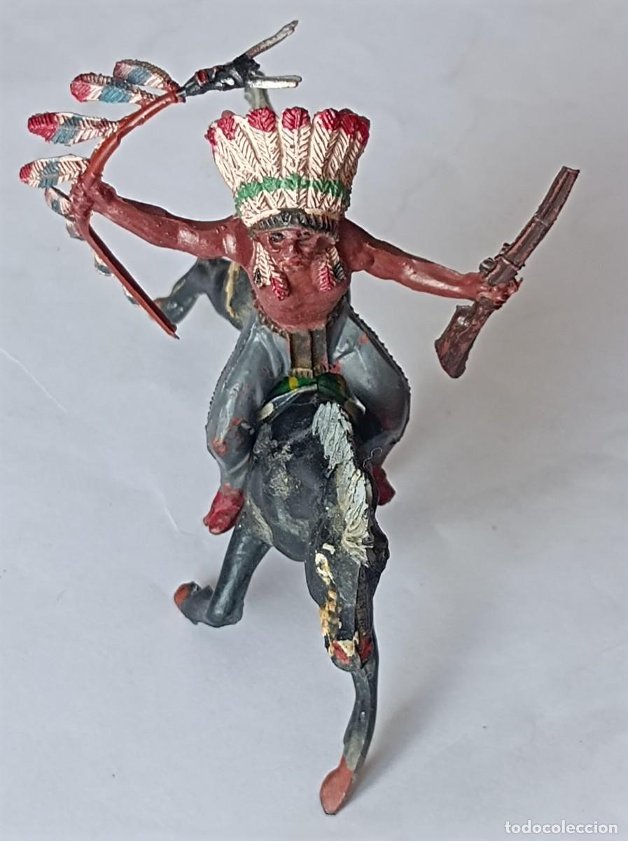 Figuras de goma y PVC: FIGURAS DE GOMA SERIE OESTE INDIO FABRICANTE PECH HERMANOS