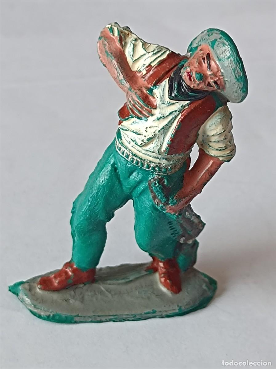 Figuras de goma y PVC: FIGURA DE GOMA SERIE OESTE VAQUERO HERIDO COWBOY FABRICANTE PECH HERMANOS