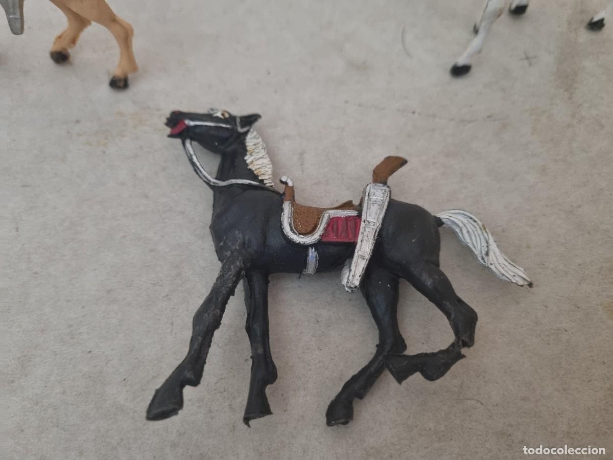 Figuras de goma y PVC: Lore de 3 caballos oeste cowboy - Foto 4