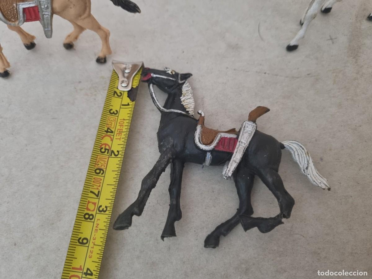 Figuras de goma y PVC: Lore de 3 caballos oeste cowboy - Foto 8