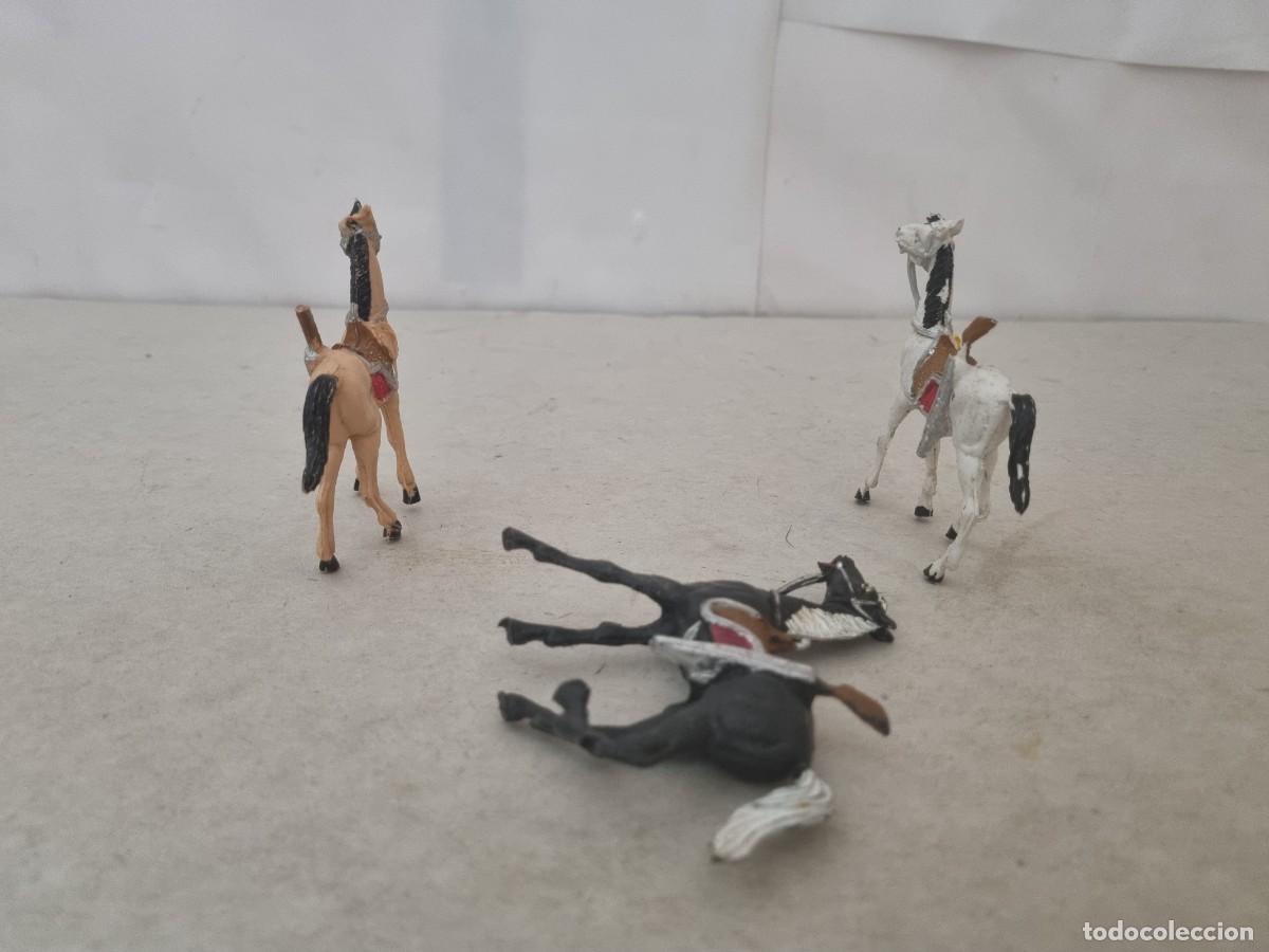 Figuras de goma y PVC: Lore de 3 caballos oeste cowboy - Foto 9