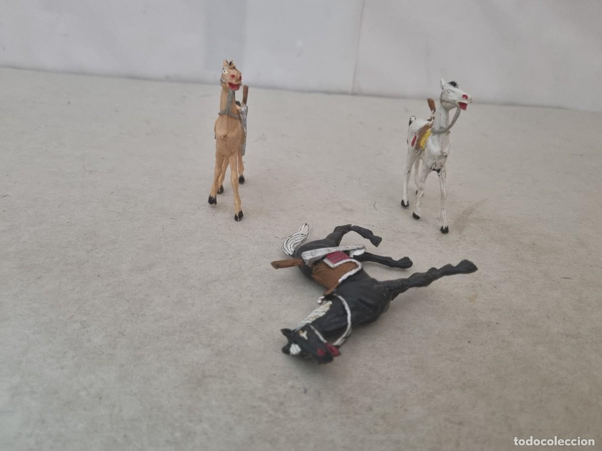 Figuras de goma y PVC: Lore de 3 caballos oeste cowboy - Foto 11
