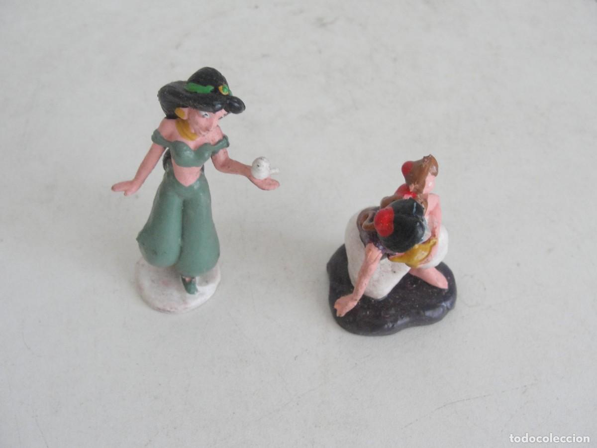 Figuras de goma y PVC: ALADINO - LOTE DOS FIGURAS ALADDIN DISNEY - JASMINE & ABU - BUEN ESTADO