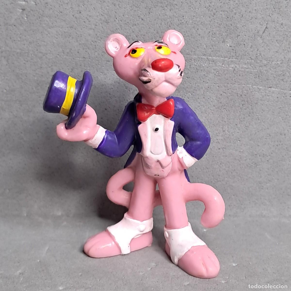 Gummi- und PVC-Figuren: Antigua figura de la Pantera Rosa con frac y chistera, de BULLY, a&ntilde;o 1983