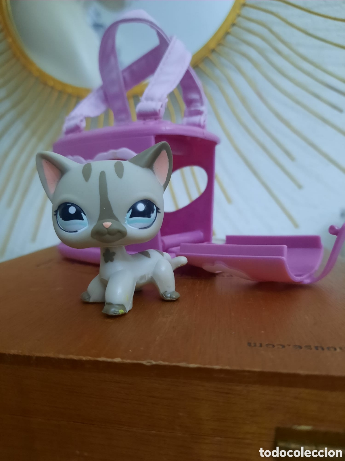 Figuras de goma y PVC: MASCOTA LITTLEST PET SHOP GATITO GRIS RAYADO