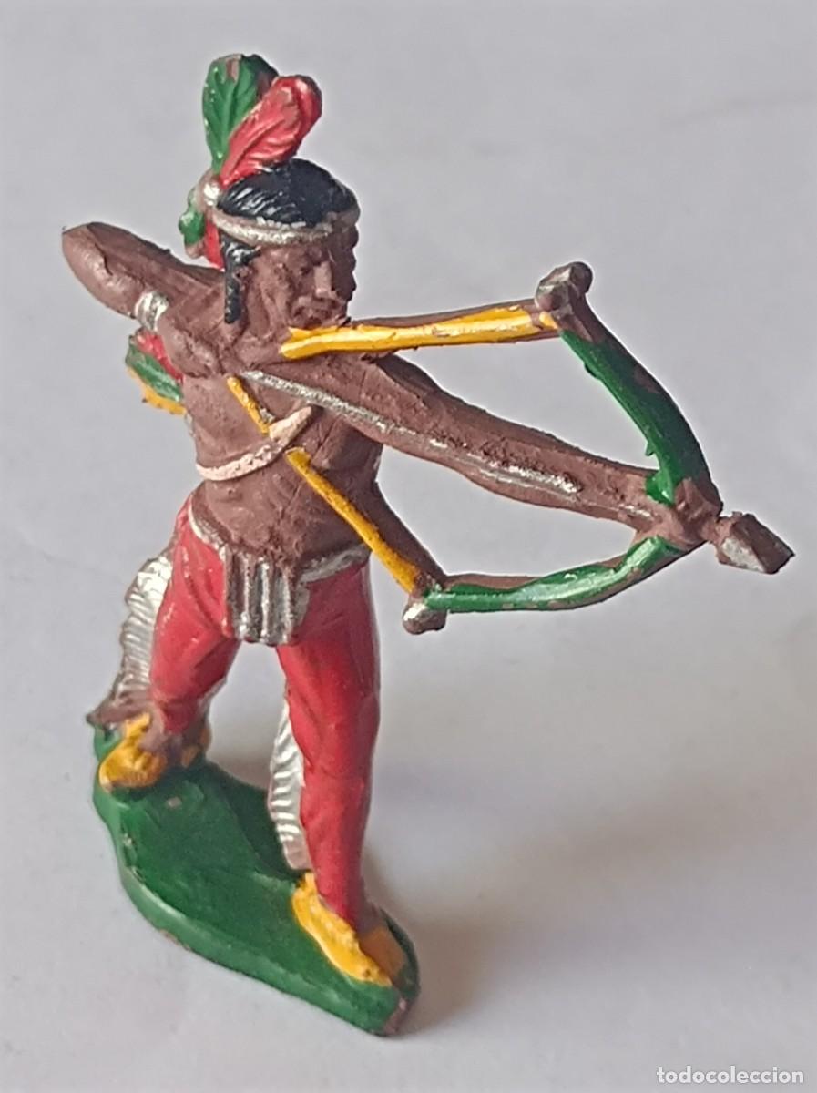Figuras de goma y PVC: FIGURA DE GOMA SERIE OESTE INDIO CON ARCO FABRICANTE LAFREDO
