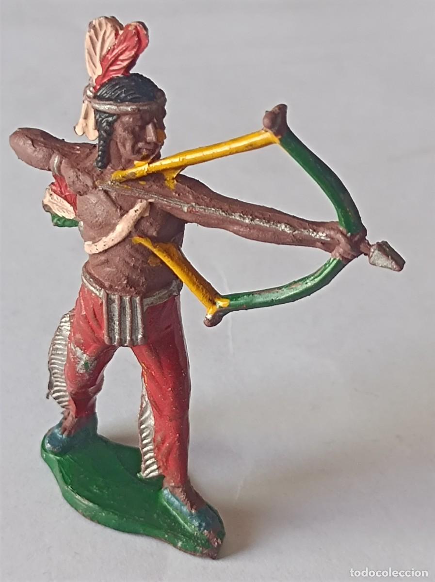 Figuras de goma y PVC: FIGURA DE GOMA SERIE OESTE INDIO CON ARCO FABRICANTE LAFREDO