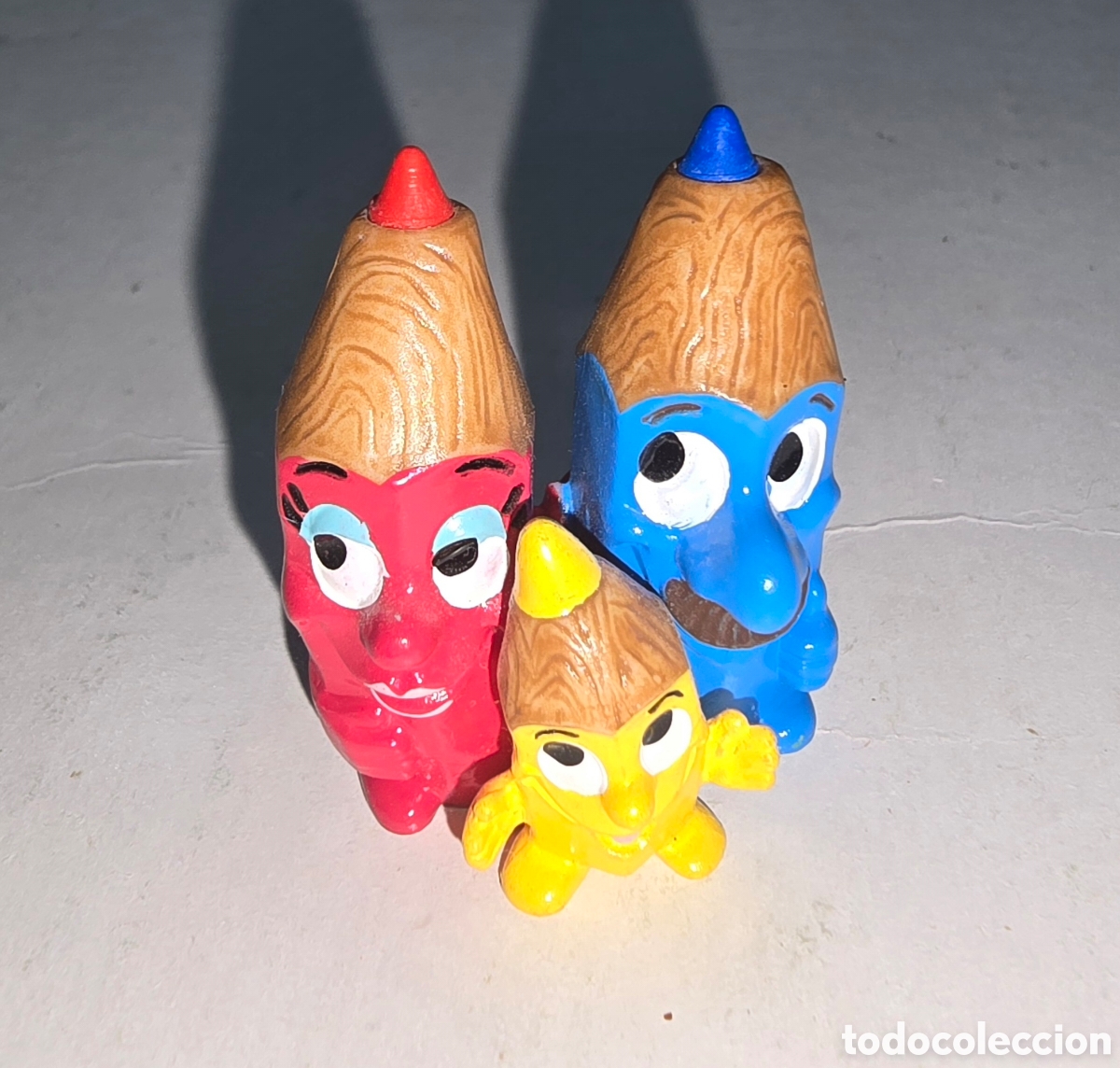 Figuras de goma Kinder: Figura kinder Ferrero antigua l&aacute;piz oficina familia l&aacute;pices mu&ntilde;eco sorpresa premium