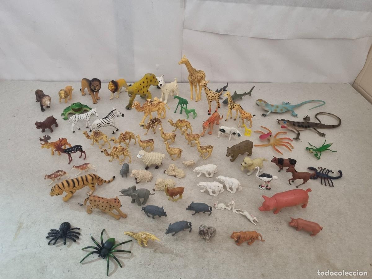 Figuras de goma y PVC: Lote de animales variados de plastico
