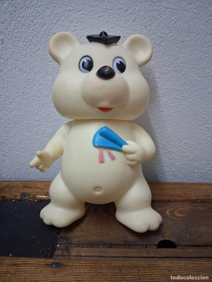 Figuras de goma y PVC: Mu&ntilde;eco oso osito de goma con pito marca Galtoys Spain