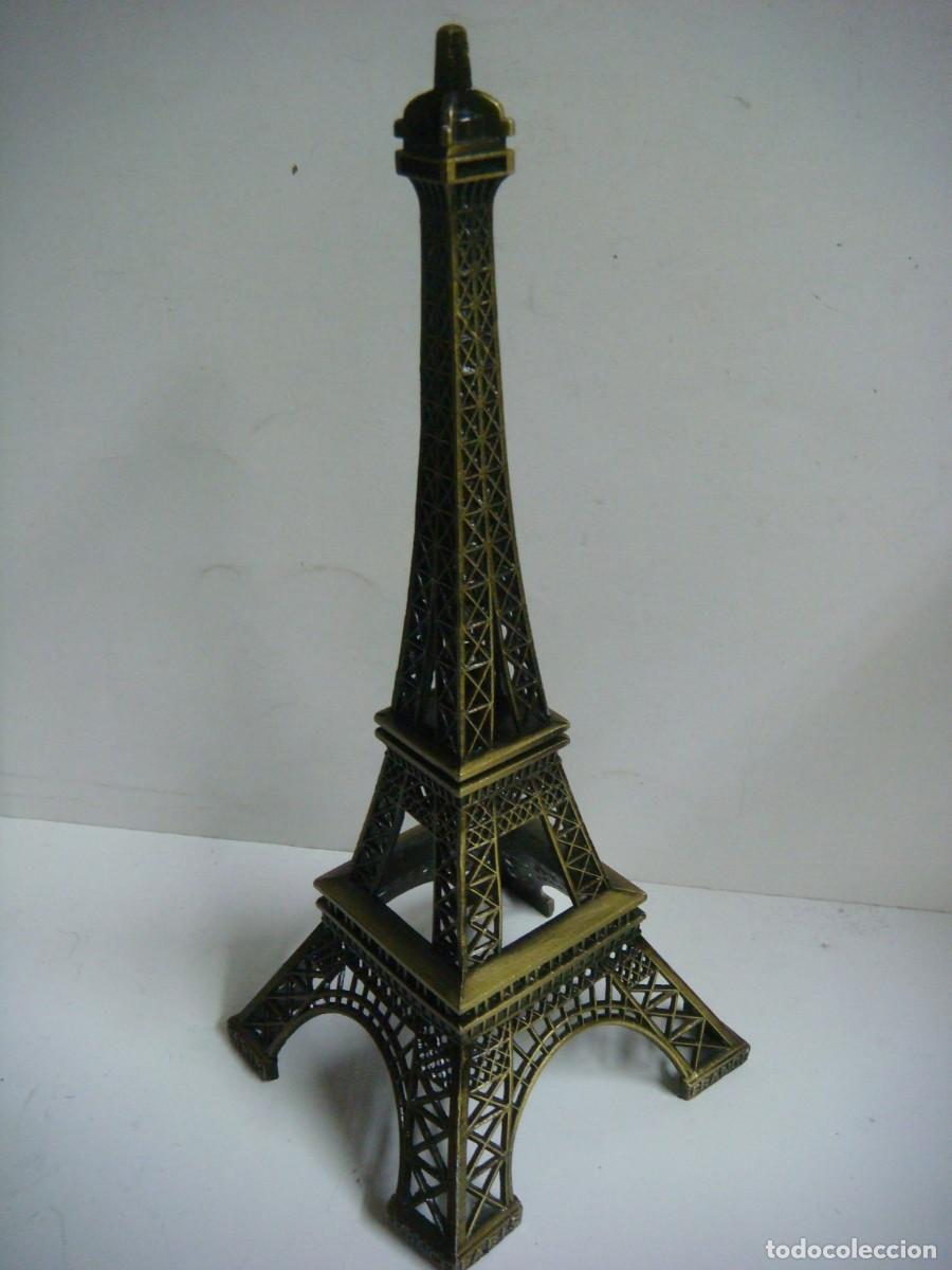 Figuras de goma y PVC: FIGURA DE LA TORRE EIFFEL DE PARIS METALICA-CAJ-G-N&ordm;-26