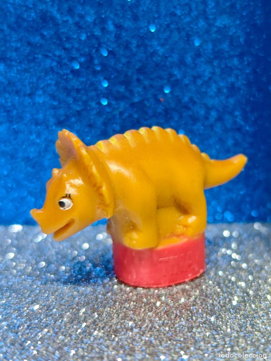 Figuras de goma y PVC: FIGURA PVC CAPUCHON LAPIZ DINOSAURIO GALLETAS LU