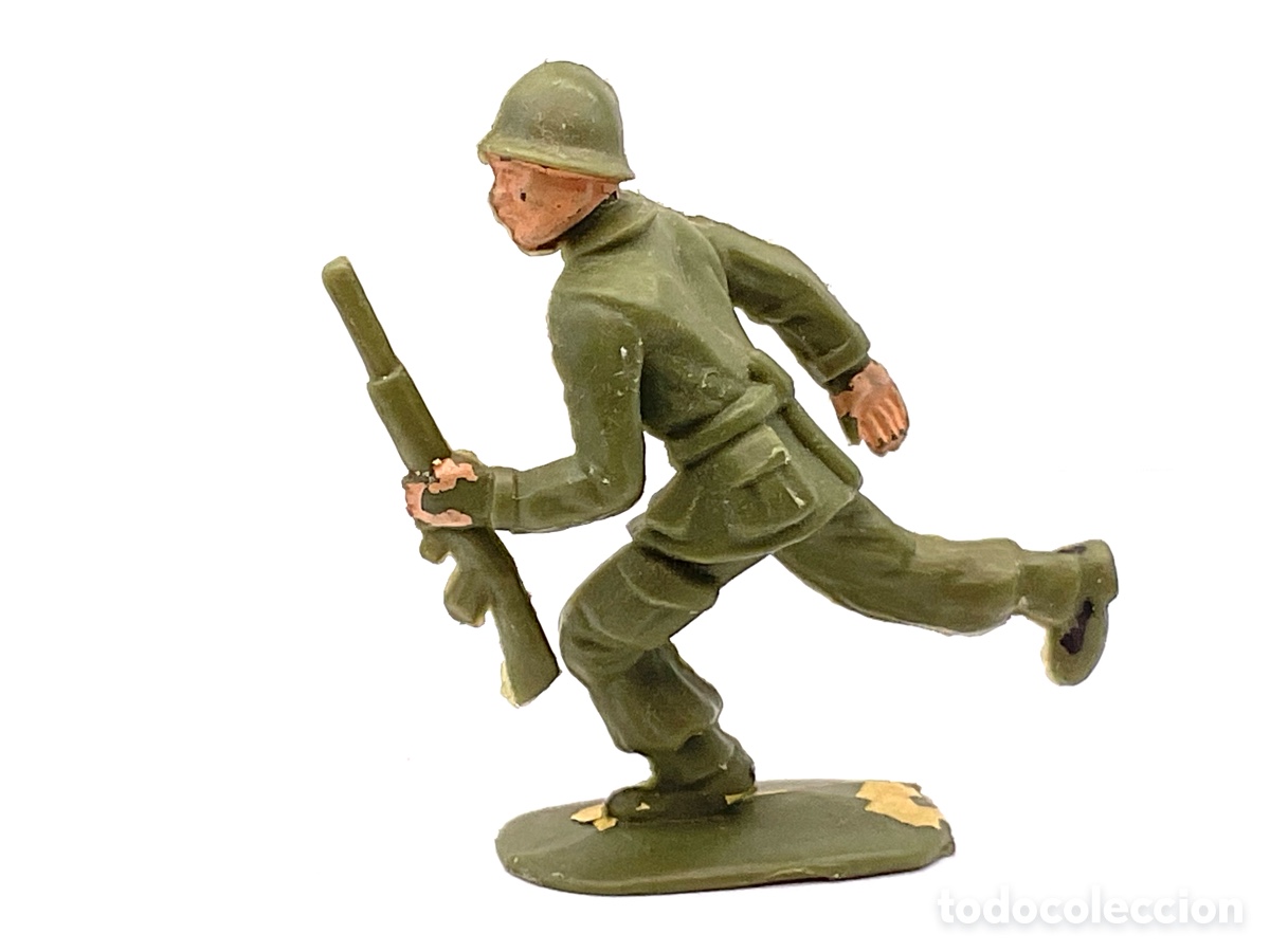 Figuras de goma y PVC: ANTIGUA FIGURA DE SOLDADO NORTEAMERICANO . SIN MARCA VISIBLE.