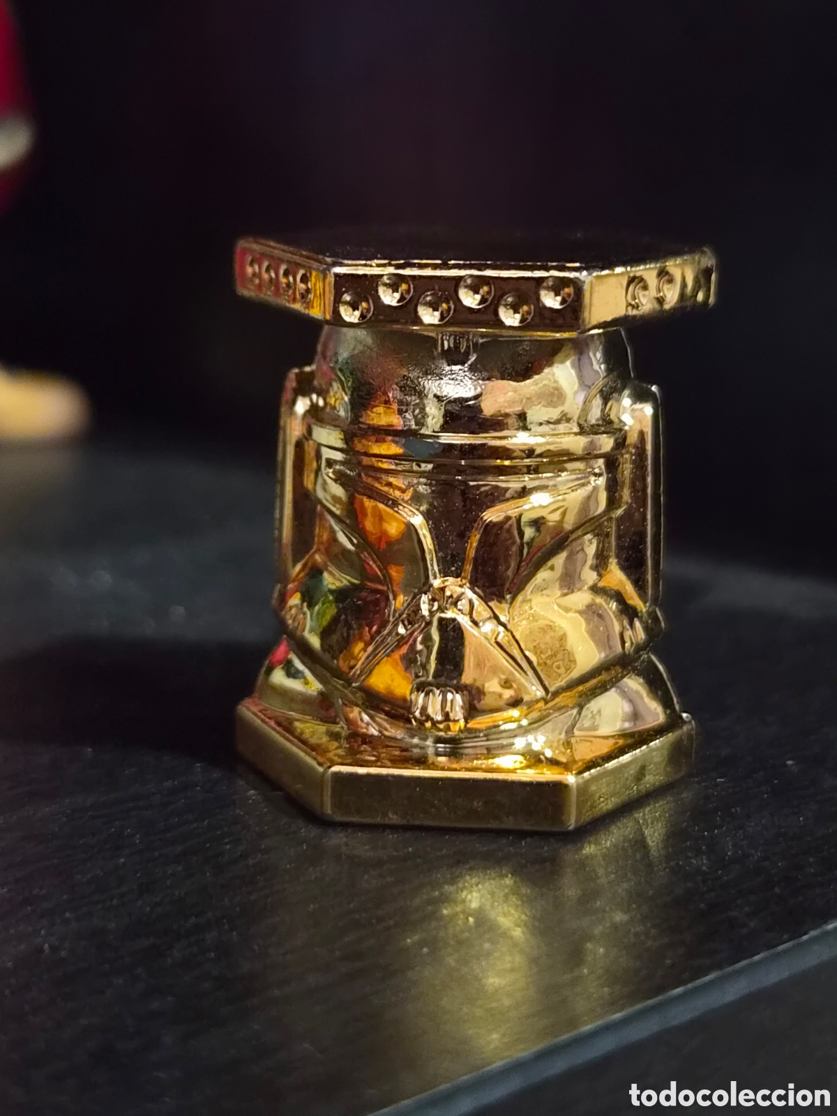 Figuras de goma y PVC: 23 Q - CLONE TROOPER, DORADO ABATON STAR WARS