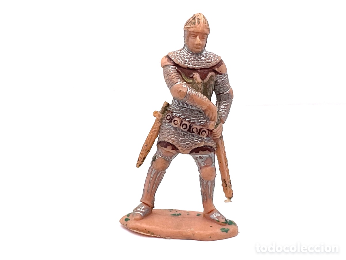 Figuras de goma y PVC: Antigua Figura en Pl&aacute;stico de Reamsa. Serie Caballeros del Rey Arturo y Ricardo Coraz&oacute;n de Le&oacute;n.