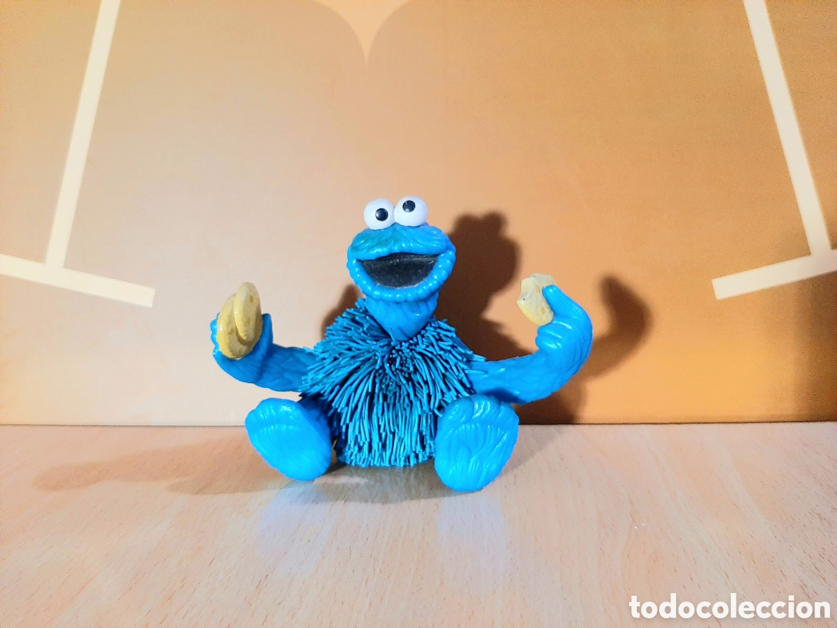 Figuras de goma y PVC: Figura Triki el monstruo de las Galletas - Koosh Toys 1996 Cookie Monsters Barrio Sesamo