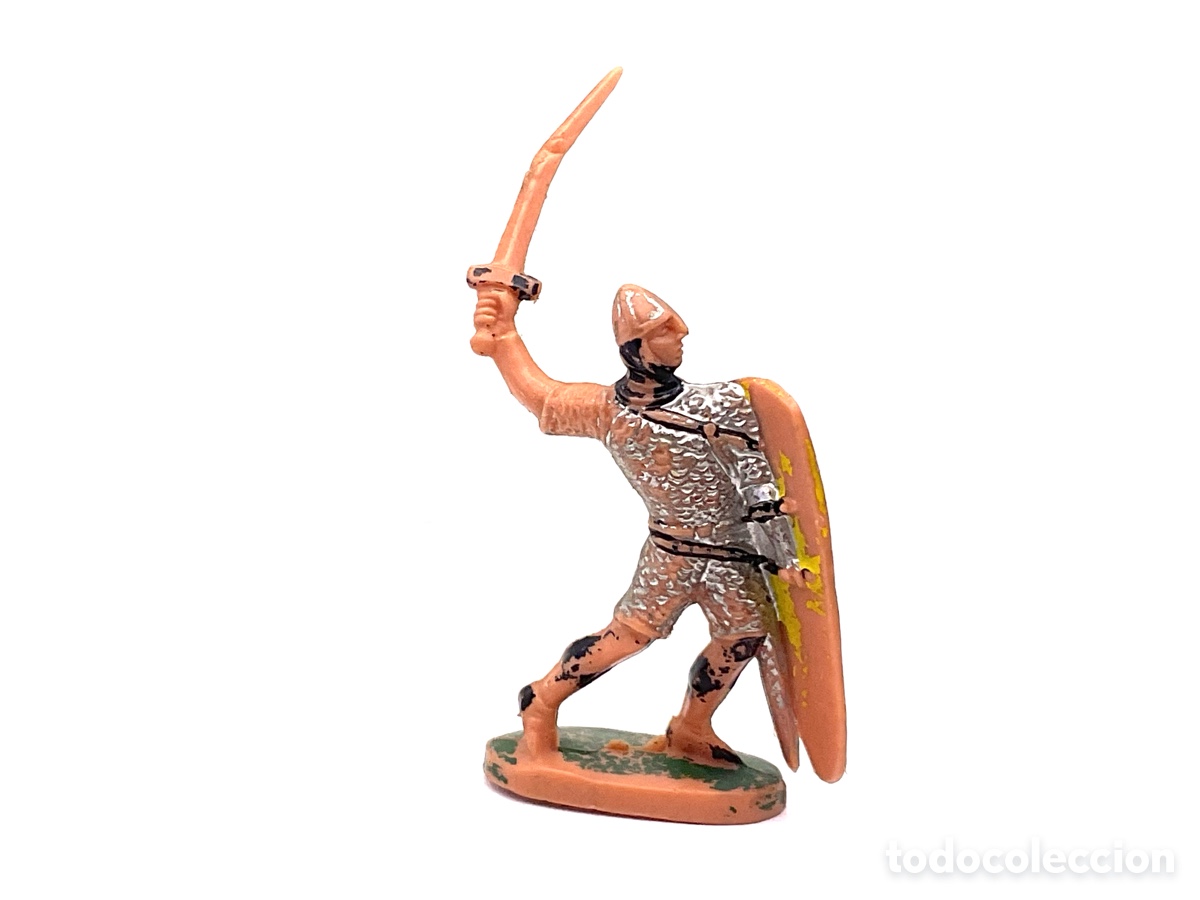 Figuras de goma y PVC: Antigua Figura en Pl&aacute;stico. Arquero Epoca Medieval.