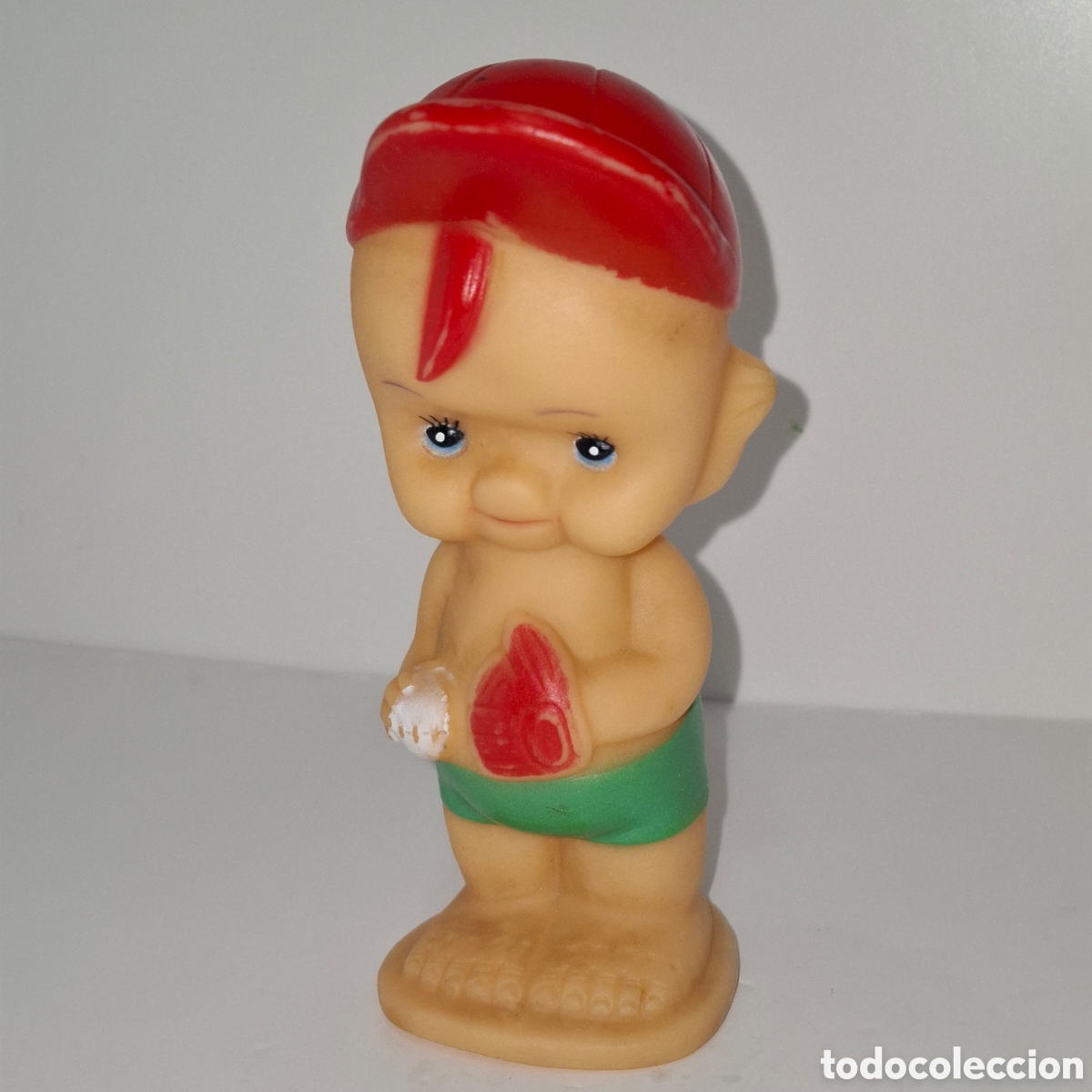 Figuras de goma y PVC: NI&Ntilde;O CON GUANTE Y PELOTA DE BASEBALL FIGURA DE GOMA PVC CHIFLE