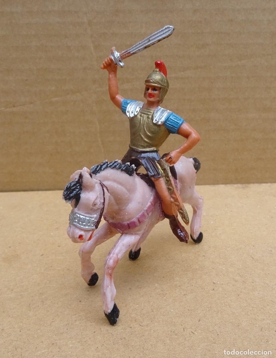 Figuras de goma y PVC: JECSAN ROMANO IMPERIO FIGURA CON CABALLO