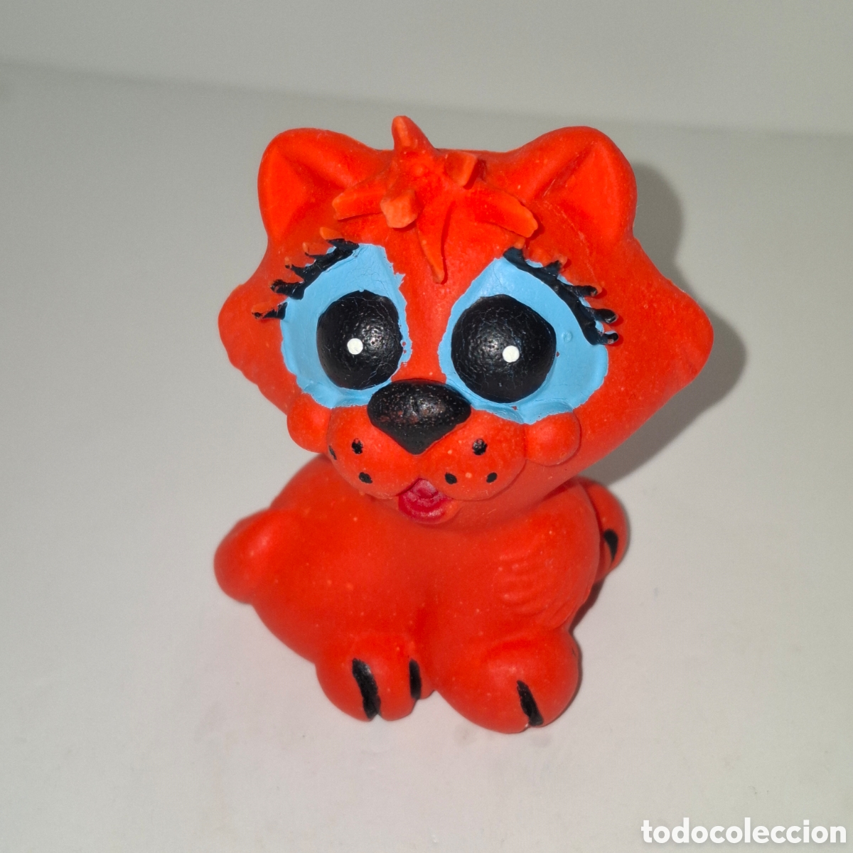 Figuras de goma y PVC: GATO FIGURA DE CHIFLE MADE IN SPAIN A&Ntilde;OS 80