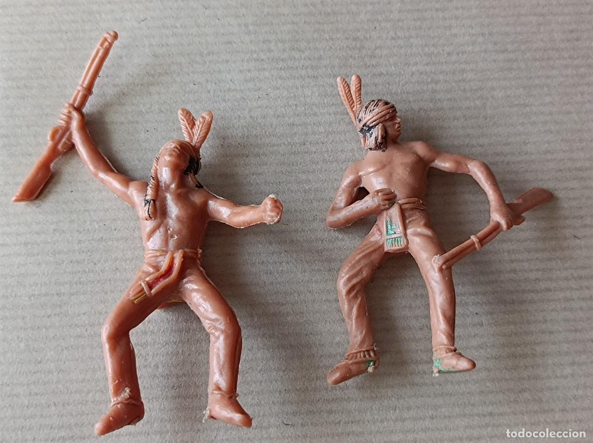 Figuras de goma y PVC: LOTE INDIOS Y VAQUEROS DE PL&Aacute;STICO FABRICANTE JECSAN - Foto 4