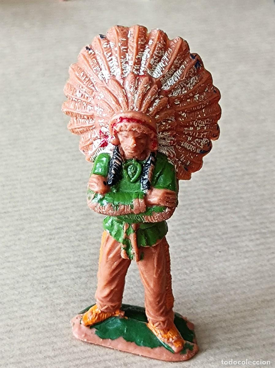 Figuras de goma y PVC: LOTE INDIOS Y VAQUEROS DE PL&Aacute;STICO FABRICANTE JECSAN - Foto 6