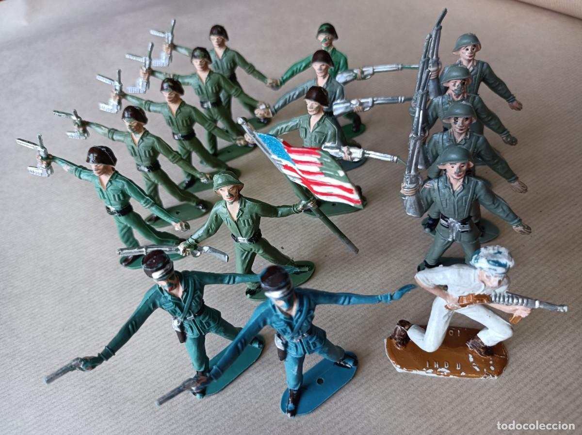 Figuras de goma y PVC: LOTE DE SOLDADOS DE PL&Aacute;STICO SERIE SOLDADOS DEL MUNDO FABRICANTE COMANSI