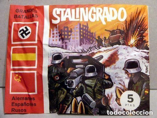 Figuras de goma y PVC: SOBRE ORIGINAL MONTAPLEX GRANDES BATALLAS STALINGRADO DIVISION AZUL ESPA&Ntilde;OLA soldaditos montaman