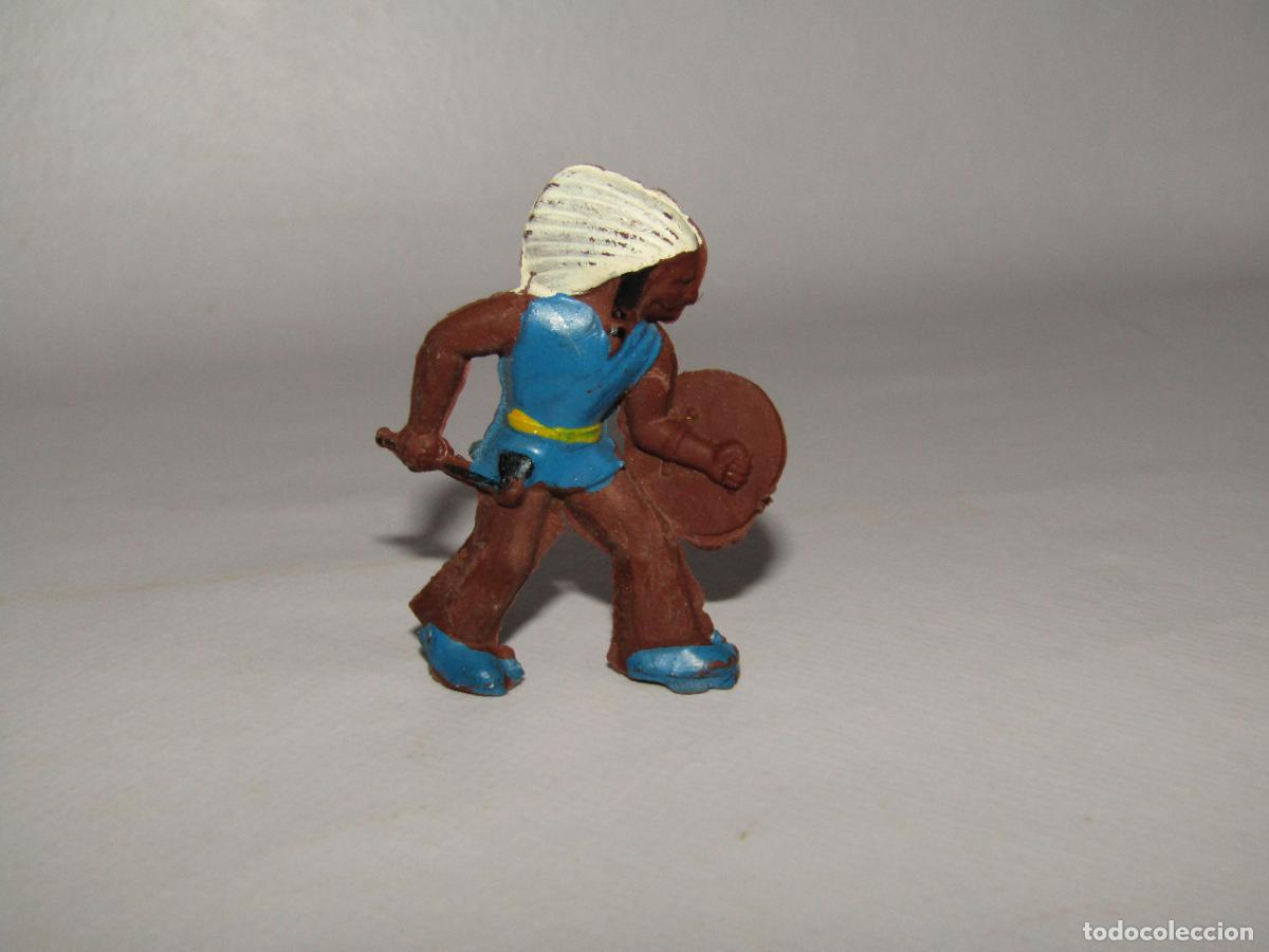 Figuras de goma y PVC: Antiguo Indio en Goma Maciza de NEMROD a Estrenar de los A&ntilde;os 1950-60s.