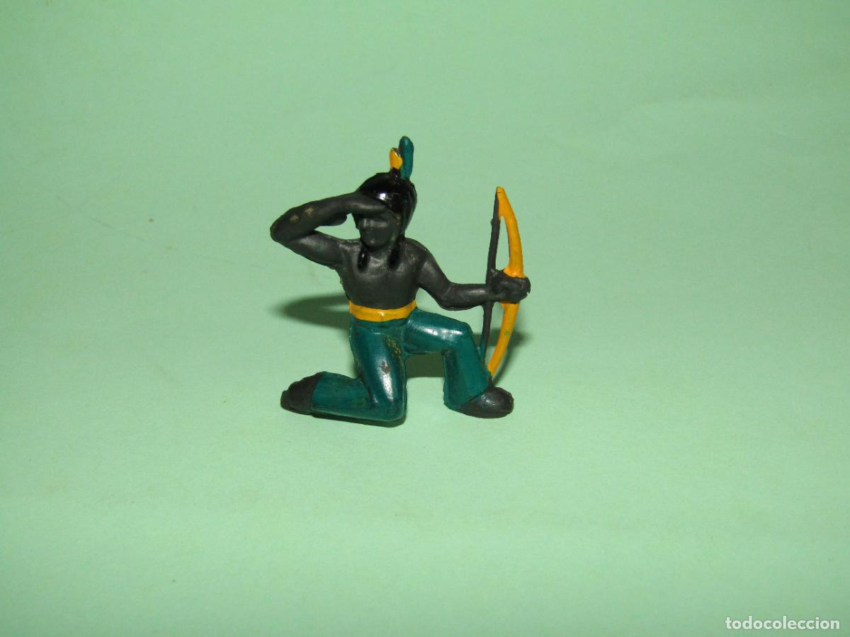 Figuras de goma y PVC: Antiguo Indio Piel Roja en Goma Maciza de NEMROD a Estrenar de los A&ntilde;os 1950-60s.
