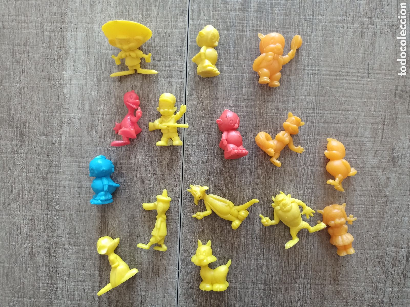 Figuras de goma y PVC: Lote de figuras dibujos animados tipo dunkin originales a&ntilde;os 70 80