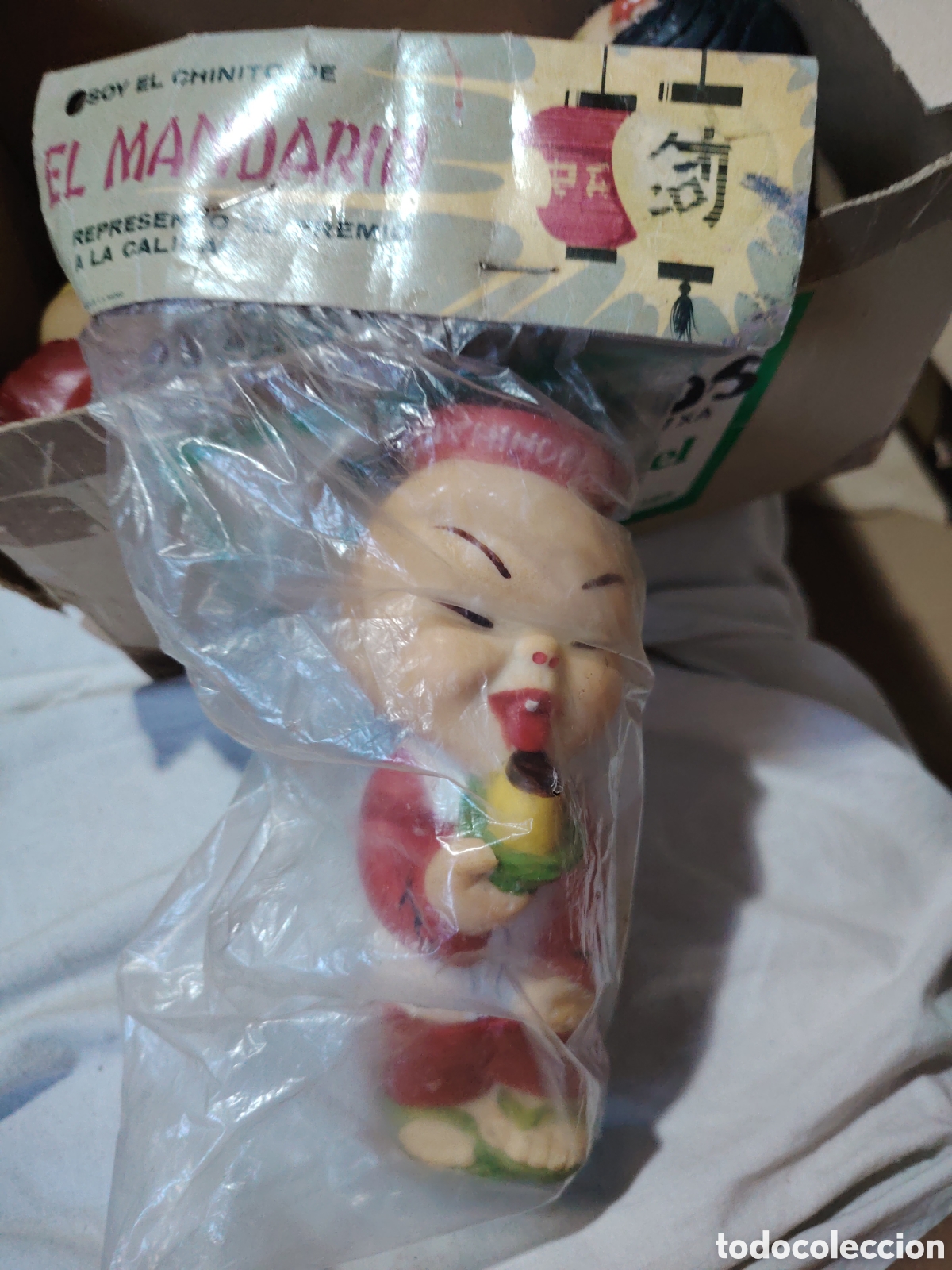 Figuras de goma y PVC: Mu&ntilde;eco de goma de flan el mandarin
