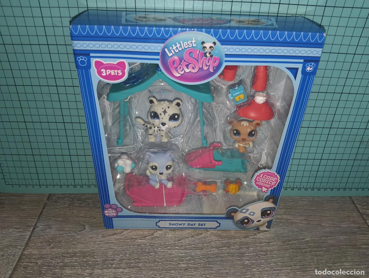 Figuras de goma y PVC: Littlest Pet Shop Snow Day Set (modelo BF00534) d&iacute;a de invierno