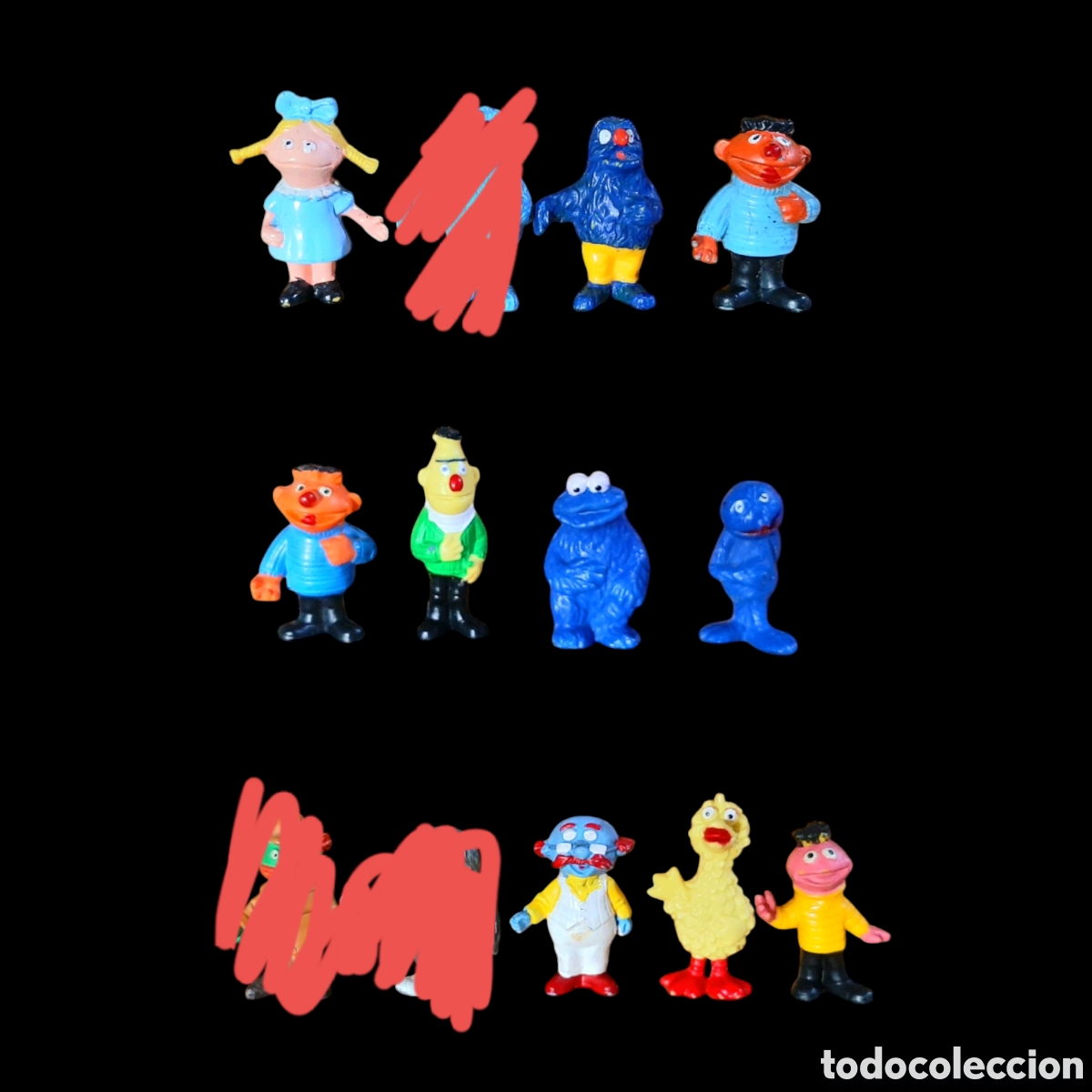 Figuras de goma y PVC: Figuras de Barrio Sesamo de Heimo