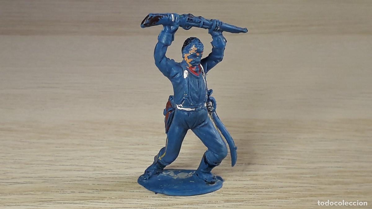 Figuras de goma y PVC: Federal Yankee 7&deg; caballer&iacute;a, goma, Pech Spain, original a&ntilde;os 50.