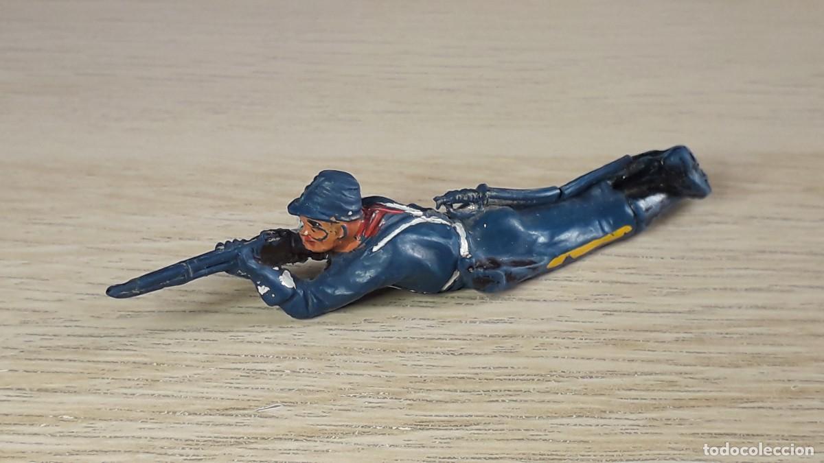 Figuras de goma y PVC: Federal Yankee 7&deg; caballer&iacute;a, goma, Pech Spain, original a&ntilde;os 50.
