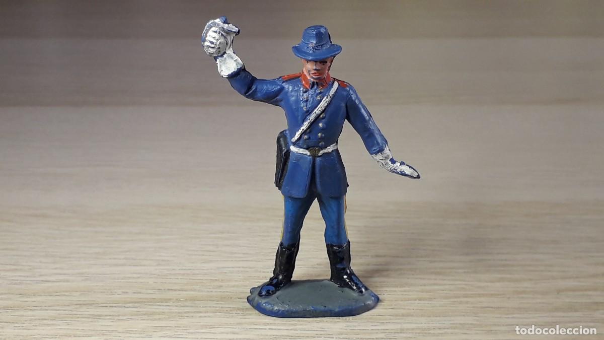 Figuras de goma y PVC: Federal Yankee Oficial Artillero, goma, Pech Spain, original a&ntilde;os 50.