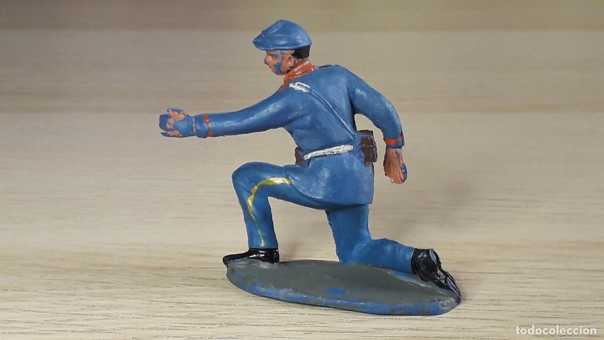 Figuras de goma y PVC: Federal Yankee Soldado Artillero, goma, Pech Spain, original a&ntilde;os 50.