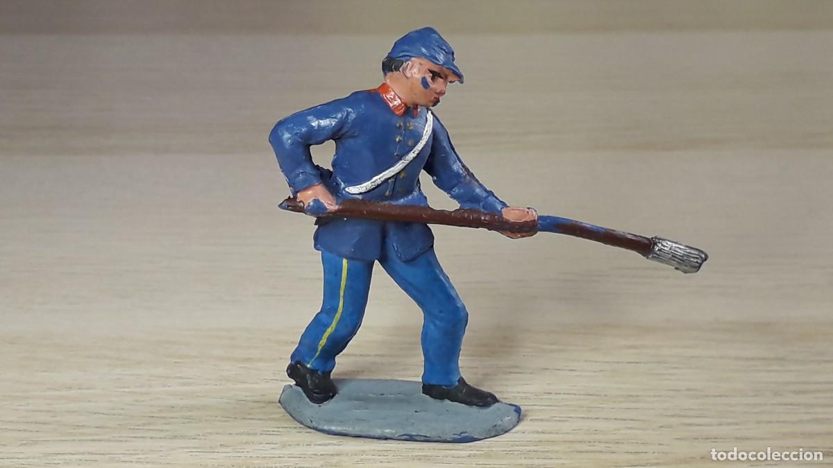 Figuras de goma y PVC: Federal Yankee Soldado Artillero, goma, Pech Spain, original a&ntilde;os 50.